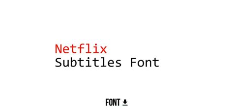 Netflix Subtitle Font - Graphic Pie