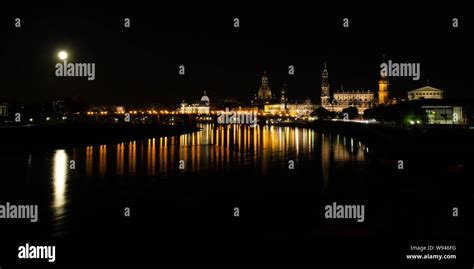 Classic night view of historic Dresden city center Stock Photo - Alamy