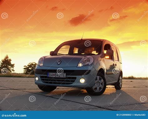 Renault Kangoo 2021 Model LCV Rides On The City Road. White Delivery Van In Motion Editorial ...