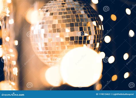 Classic Disco Ball with Christmas Stock Image - Image of garland ...