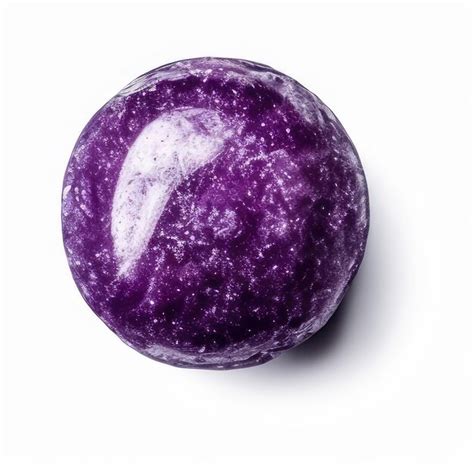 Premium Photo | A purple and white round piece of food with a purple center.