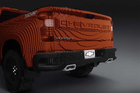 Chevrolet Silverado model built entirely out of Lego blocks