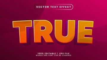 Premium Vector | True bold text effect editable modern lettering typography font style