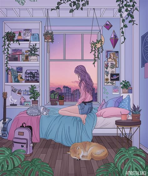 Aesthetic Anime Bedroom Drawing