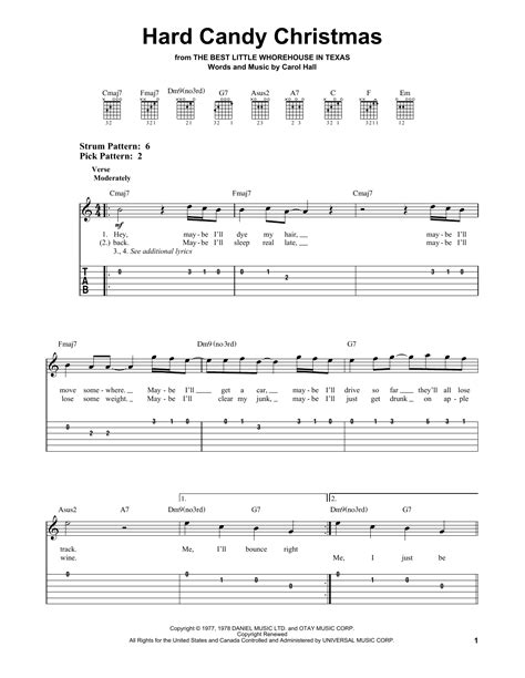 Hard Candy Christmas by Dolly Parton - Easy Guitar Tab - Guitar Instructor