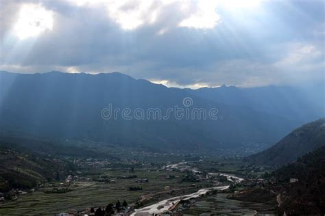 Paro Valley in the Kingdom of Bhutan. Situated on the Confluence of the ...