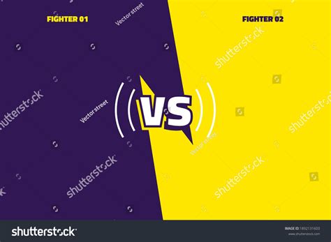 Vs Versus Screen Vector Illustration Stock Vector (Royalty Free ...