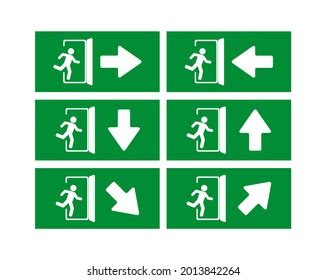 Emergency Exit Door Sign Vector Icon Stock Vector (Royalty Free ...