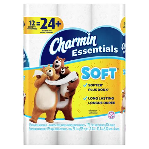 Charmin Essentials Soft Toilet Paper 12 Double Rolls – Walmart ...