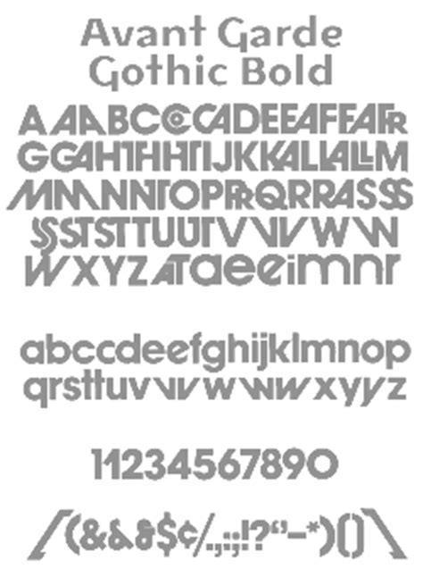 itc avant garde gothic alternates ligatures logos - hairmote