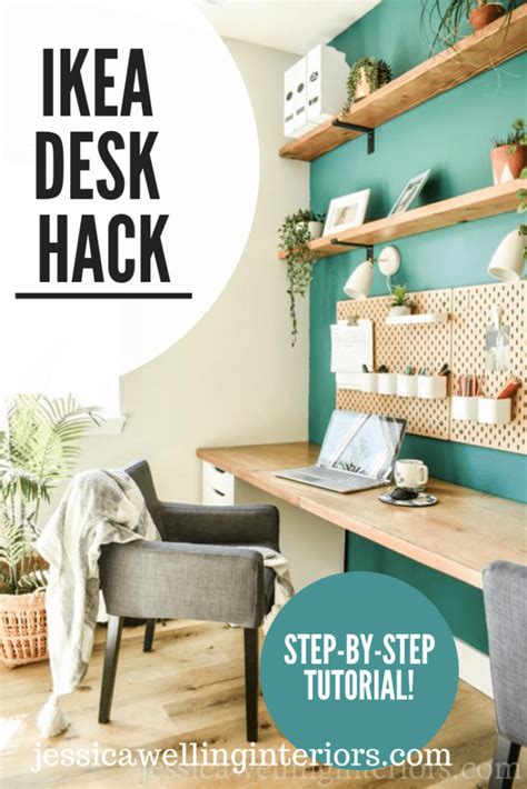 Simple DIY Ikea Desk Hack Tutorial! - Jessica Welling Interiors