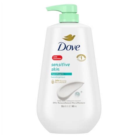 Dove Sensitive Moisture Body Wash Skin Cleanser Pump Hypoallergenic Paraben-Free Sulfate-Free ...