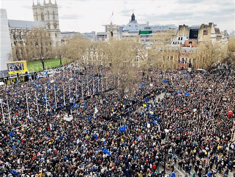 An estimated 1 million people marched against Brexit in London today : r/europe