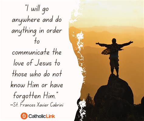 Communicate The Love Of Jesus | St. Frances Cabrini - Catholic-Link