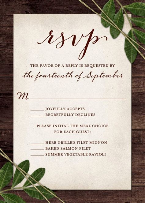 Wedding Rsvp Cards Plus One - jenniemarieweddings