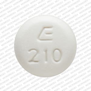 E 210 Pill White Round 9mm - Pill Identifier