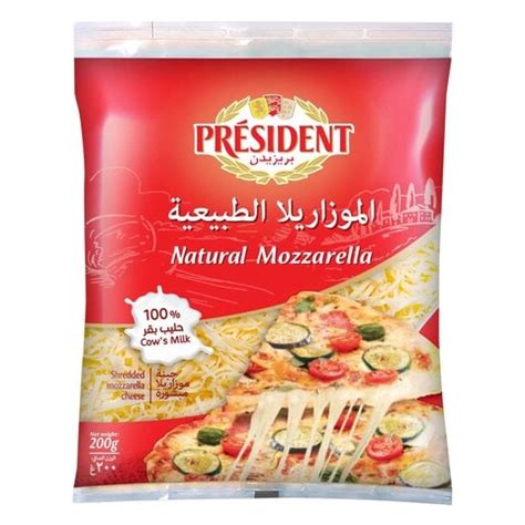 President Shredded Mozzarella Cheese 200g Online | Carrefour UAE