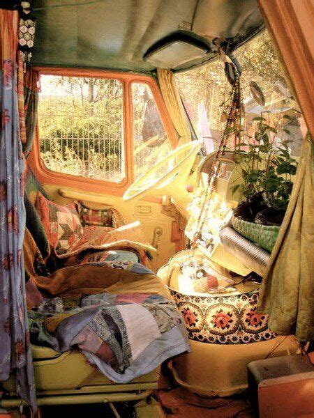 Hippie car interior | Van life, Van interior, Hippie van