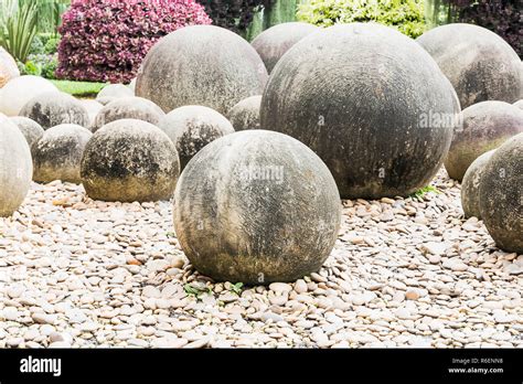 Stone in a Japanese garden Stock Photo - Alamy