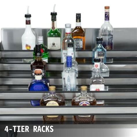 36" Wine Rack Liquor Bottle Display Shelf 4-tier Stand Storage ...