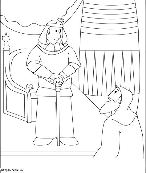 Moses And Pharaoh coloring page