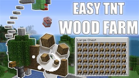 Minecraft Easy WOOD Farm Fully AFK with TNT - Tutorial 1.16 - YouTube