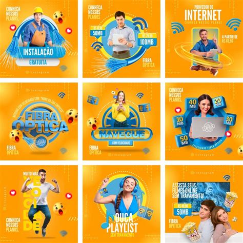 Pack Canva Provedor de Internet Template Canva 10 Artes + Bônus | Ilustrei Studio