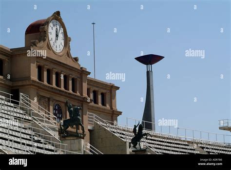 Olympic stadium Montjuic Barcelona Spain Stock Photo - Alamy