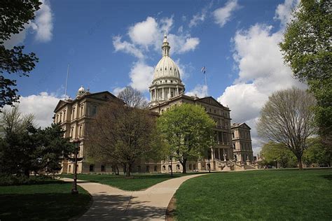 Michigan State Capitol Building State Historic Capital Photo Background ...