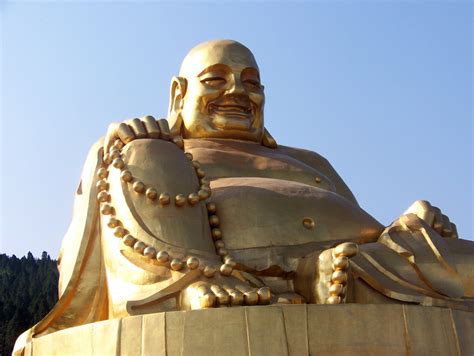 Large Golden Buddha Statue in Jinan, China image - Free stock photo ...