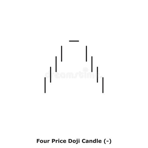 Four Price Doji Candle (-) White & Black - Round Stock Vector - Illustration of candlestick ...