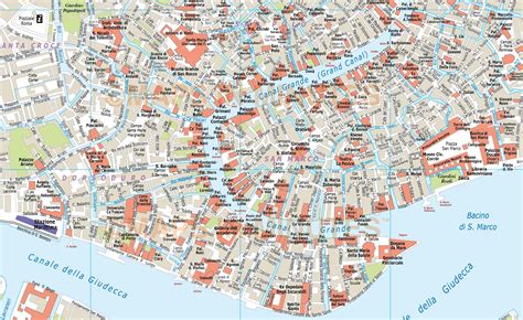 Digital vector Venice city royalty free map in illustrator or PDF ...