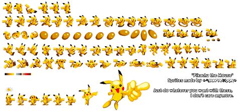 Pikachu the Mouse (S1 Hack) - Sprites Sheet by AsuharaMoon on DeviantArt