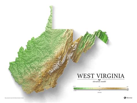 West Virginia Elevation Map : WestVirginia