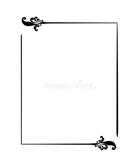 Vintage A4 Size Frame. Border Divider for Your Design Menu Website ...