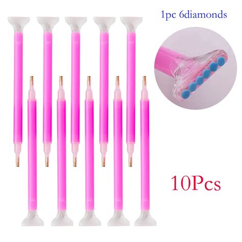 Lovehome 10Pcs Diamond Painting Tools Point Drill Pen Kit Rhinestone Mosaic Paint Pen DIY ...