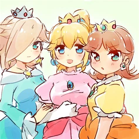 Peach, Daisy & Rosalina | Princesa daisy, Personajes de videojuegos, Ilustraciones