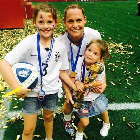 Christie Rampone with her two daughters after World Cup 2015 ceremonies ...