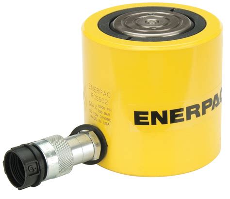 ENERPAC Hydraulic Ram, General Purpose, Body Material Steel, 50 ton ...