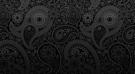 HD wallpaper: Black And White Design, gray and black paisley pattern ...