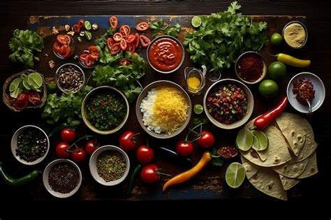 Premium AI Image | Mexican food plating mexican food photography