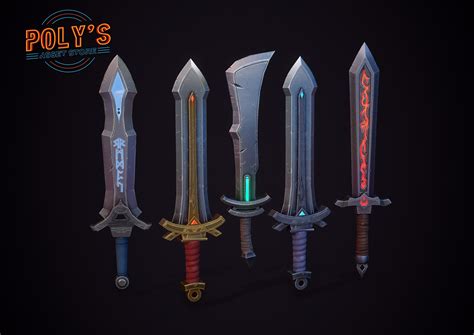 3D model Fantasy Sword Set - Low Poly Stylized | CGTrader