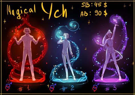 [CLOSE] YCH PACK: Magic #2 by NeroKim on DeviantArt Poses Base Auction ...