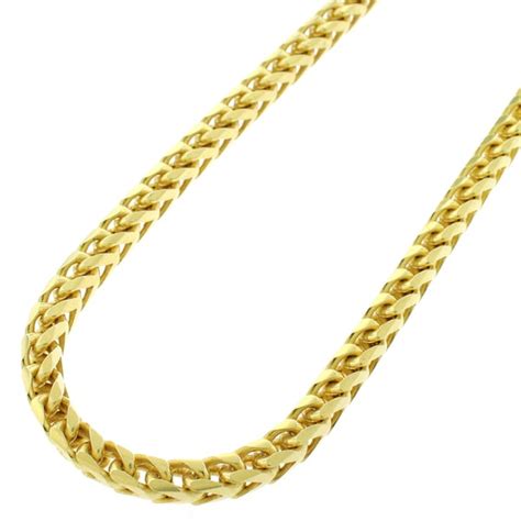 Shop Franco 10 karat Solid Gold Necklace Chain - On Sale - Free Shipping Today - Overstock.com ...