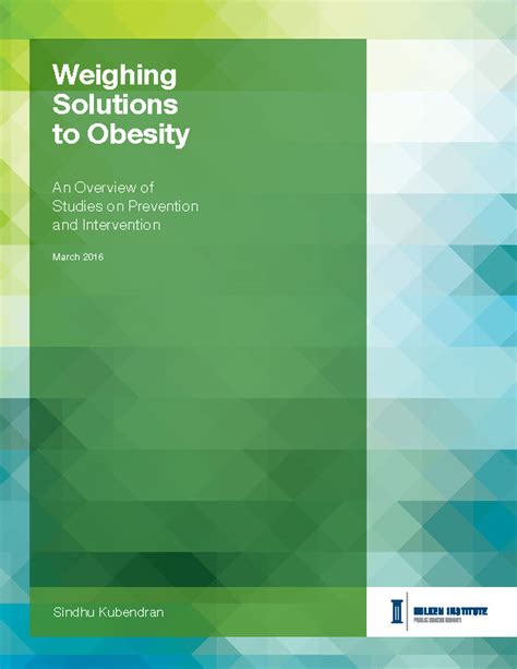 Weighing Solutions to Obesity | Milken Institute