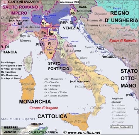 Map Italy ca 1500 – hist308-ren