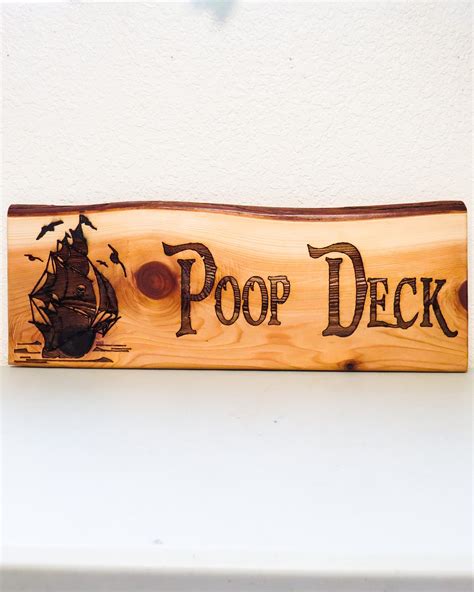 Pirate Poop Deck Sign - Etsy