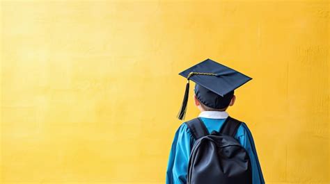 Premium Photo | A young boy wearing a graduation cap and gown