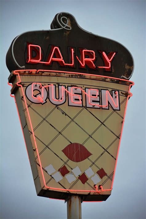 Vintage neon Dairy Queen sign on Hwy 99 in Newberg, Oregon. | Vintage ...