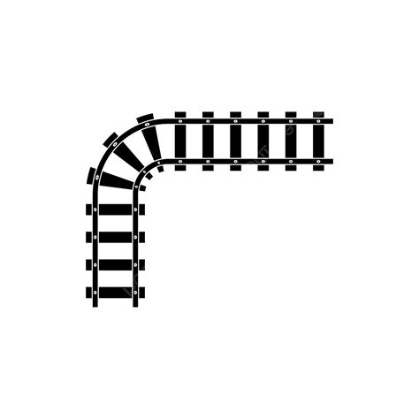 Train Track Clipart Hd PNG, Train Tracks Vector Design Template ...